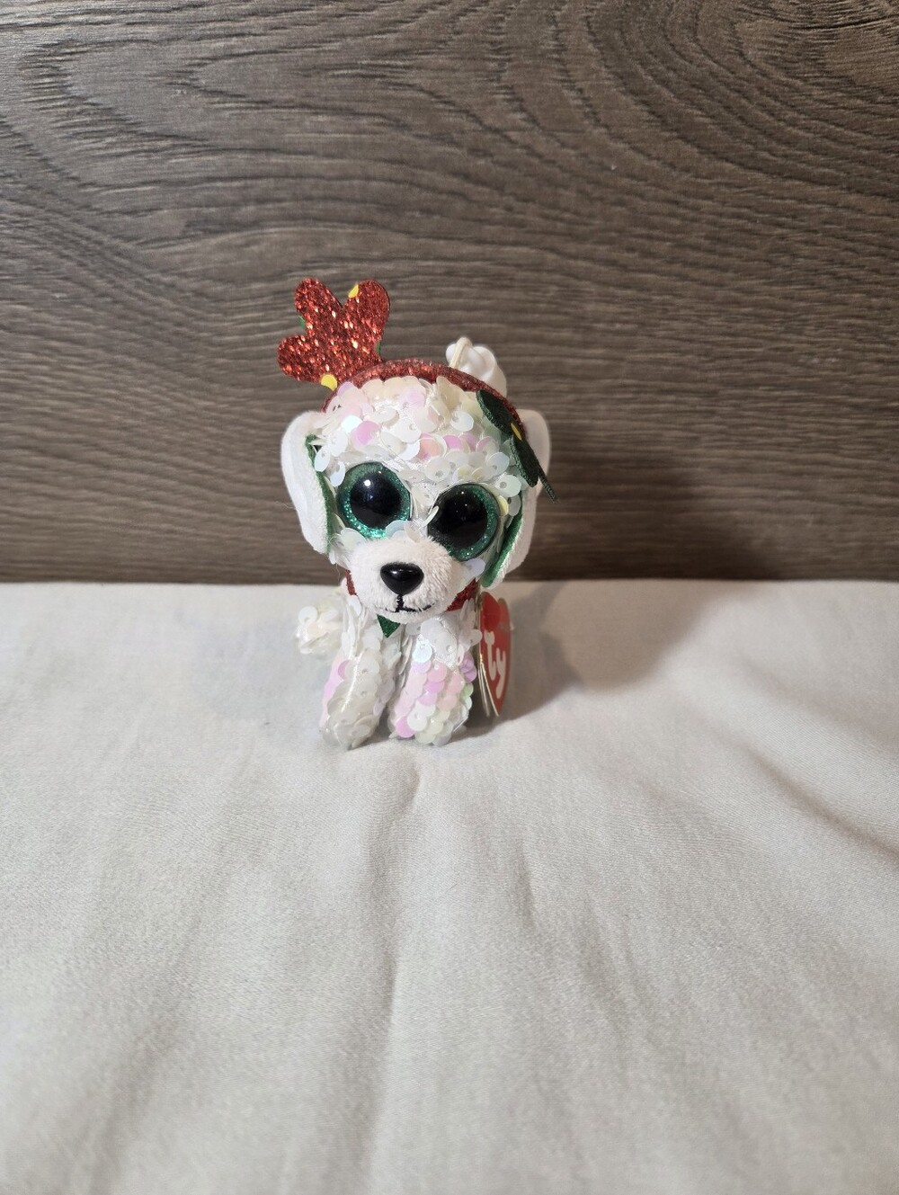 TY Flippables Sugar 2019 Sequin Dog Plush Holiday